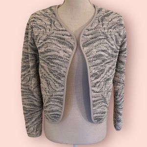 Nic + Zoe Open Front Metallic Tweed Jacket PS